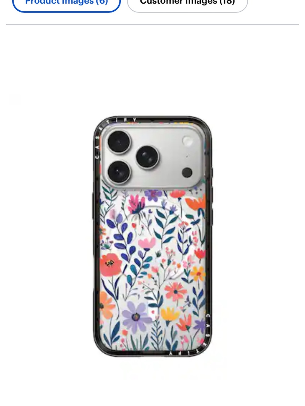 Floral Clear Protective Phone Case for iPhone - White Multi